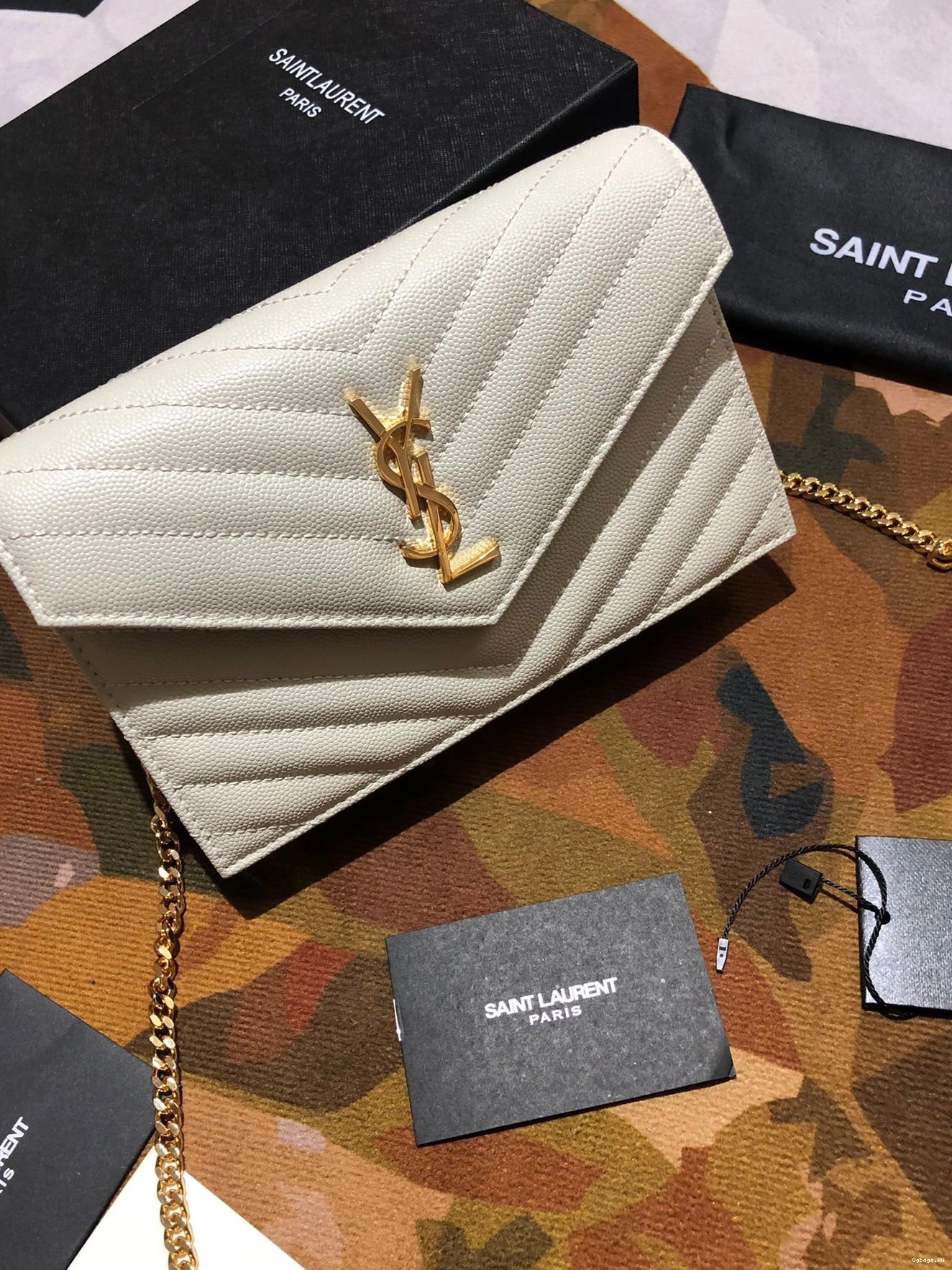 CHAIN WALLET CASSANDRE YSL MATELASSÉ 0808